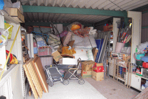 車庫の整理の画像　Before　